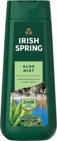 Irish Spring Men's Body Wash Shower Gel, Aloe Vera - 591 mL