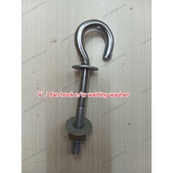 4" J fan hook /j fan hook with wall plug/ j fan hook with nut/ hook kiaps/ Bentek j