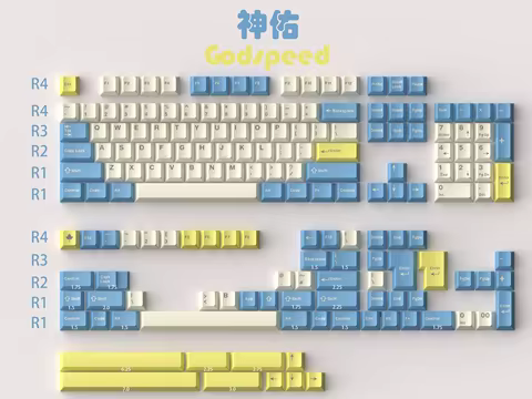 1 Set Daye GMK Arctic Yuru Wahtsy Classic Blue Hammerhead Light Blue Samurai Shoko Godspeed Fuji Key