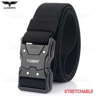 Tactical Belt Quick Release Adjustable Metal Buckle Nylon Stretchable Wear-Resistant 6 Colors (125cm