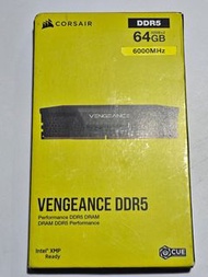[全新未開] Corsair VENGEANCE (黑色) 64GB (2x32GB) D5-6000C40 (CMK64GX5M2B6000C40)(Intel XMP), DDR5 / DDR 5