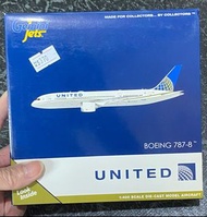 美國飛機，United Airlines 聯合航空 787-8，REG NO : N27908，1/400，Gemini Jets 飛機模型，Never Diaplay。