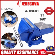4 inch Heavy Duty Bench Vise 360 Rotation Heavy Duty Swivel Base Table Vise Clamp Portable Work Bench Vise
