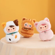 POP MART泡泡玛特 PUCKY喵喵不倒翁系列搪胶毛绒盲盒玩具摆件生日礼物 单盒（随机发 拍6个非整盒）