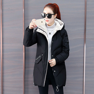LOMOGI good quality Womens Cotton-padded Jacket Winter Jacket hooded Coat Warm Down Jacket Print Win