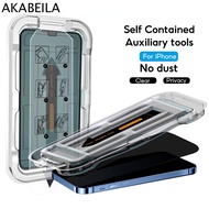 AKABEILA ฟิล์มกระจกนิรภัยกันรอยหน้าจอ iphone 11 13 15 16 17 Air 12 14 Pro Max XR Xs Max 6 7 8 plus ข