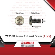 Yamaha Original Y125ZR Y125Z (0606) Screw Cover Exhaust (Silver) - 98980-06008