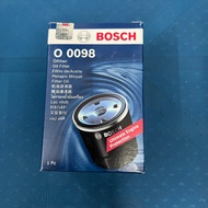 BOSCH Engine Oil Filter (Paper Filter) O0098 For KIA Carens/Rondo 1.7 CDi (13-); HYUNDAI Geresis 3.8