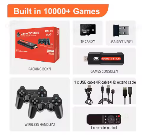 Q9 Retro Console 8K 10000+ Gaming Video Game Console Dual Wireless Controller Retro Classical Game F