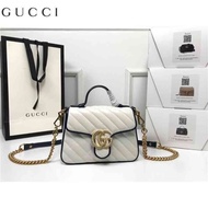 LV_ Bags Gucci_ Bag 583571 White and Blue Mini Tote Women Shopping Handbags Shoulder BRMU