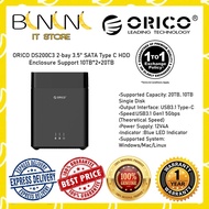 ORICO DS200C3 2‐bay 3.5" SATA Type C HDD Enclosure Support 10TB*2=20TB