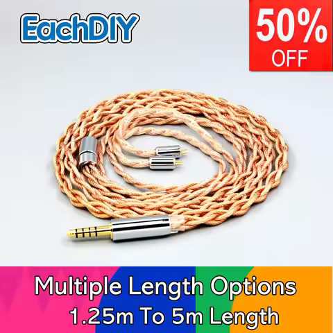 Graphene 7N OCC Shielding Coaxial Mixed Earphone Cable For 0.78mm IEM JH AUDIO 3X PRO JH5 JH7 JH10 J