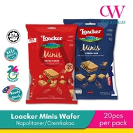 Loacker Minis Wafers Creamkakao Napolitaner Wafer 20pcs Hazelnut Chocolate Waffer