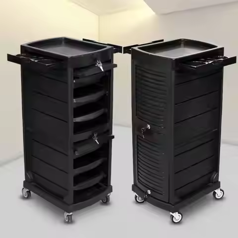 Japanese Style Nail Salon Trolley Barber Shop Storable Originality Trolley Multifunctional Modern Fu