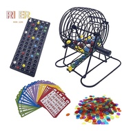 Deluxe Bingo Game Set with 6 Inch Bingo Cage, Bingo Master Board,75 Colored Balls , 50 Bingo Cards, 