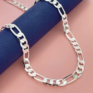 925 Silver Plated Necklace Hot Sale Jewelry 8MM Three to One Ferrero 40-75CM Pendant Accessories Sma