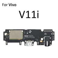 บอร์ดพอร์ตแท่นชาร์จชาร์จ USB พร้อม Vivo สายเคเบิ้ลยืดหยุ่นสำหรับไมค์ไมโครโฟน V17 V11i V15นีโอ V11อะไหล่ซ่อมโปร