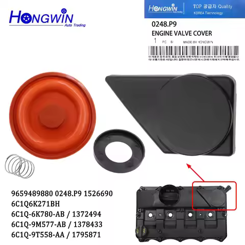 9659489880 0248.P9 1526690 6C1Q6K271BH PCV Valve Cover Repair Kit Valve Cap With Membrane 68mm For 0