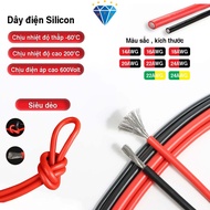[COMBO] Fireproof silicone electrical wire, flexible silicone rubber wire, heat resistant up to 200 