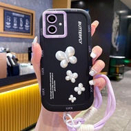 Samsung A06 4G A05 M05 F05 A05s Case Lovely Butterfly Case With Lanyard