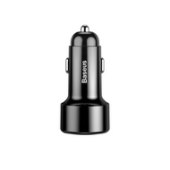 【BASEUS 倍思】魔力 2A 45W 雙QC數顯快充車用充電器 黑 公司貨