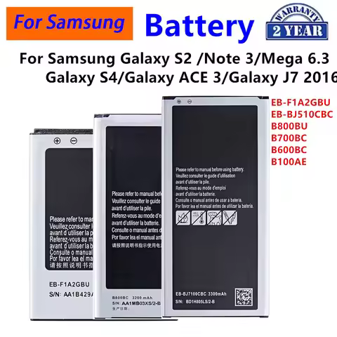 EB-F1A2GBU EB-BJ510CBC B800BU B700BC B600BC B100AE Battery For Samsung Galaxy S2 i9100 Note 3 Mega 6