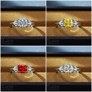 iLove Jewellery 925 Silver Adjustable Ring 1.5ct Cushion Cubic Zirconia Engagement Women R058