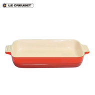 Le creuset ceramic rectangular grill plate baking baking bowl plate oven microwave