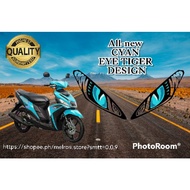 Yamaha Mio i125 Eye tiger design Cyan Color tiger/ Eye tiger cyan color Motorcycle sticker decals