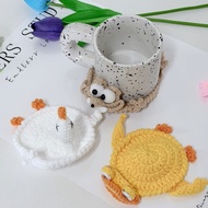 Funny crochet cartoon coaster DIY stress relieving gift for friend Graduation gift for friend