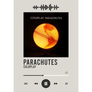 Poster Coldplay album Parachutes With Song Barcode, Music