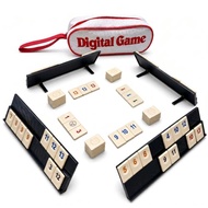 106 Rummy Tiles Mahjong Set With 4 Racks Numbered Mahjong Tiles Portable Travel Strategy Game With Z