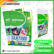 1 pack Silky Photo Paper 230gsm Montana Silky photo Paper 230gsm imported photo Paper