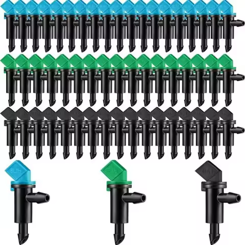 30Pcs Irrigation Drip Emitter 4L/8L/16L Flag Dripper Garden 1/4" Barbed Steady Flag Plants Flower Ir
