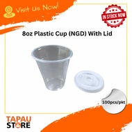 (100PCS) 8oz Plastic Cup with Lid