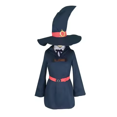 Anime Womens Costume Atsuko Akko Kagari cosplay Little Witch Academia Outfit Halloween Christmas Out
