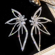 Exaggerated Earrings Female 2022 Earrings Butterfly Diamonds Luxury Classy Earrings Wings Exaggerate
