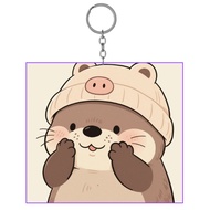 Extremely adorable otter keychain