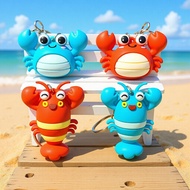 [Ready Stock] 5371 #Three-Dimensional Simulation Crab Lobster Cartoon Keychain Flow Bag Mobile Phone