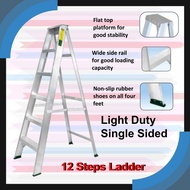 Tangga Lipat  12 Langkah Satu Sisi 12 Steps Single Sided Light Duty Aluminium Ladder Bangku Tangga  