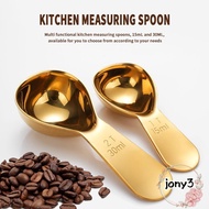 JONY Coffee Bean Measuring Spoons, 15/30ml Stainless Steel Coffee Scoops, Durable 1 Tbsp or 2 Tbsp E