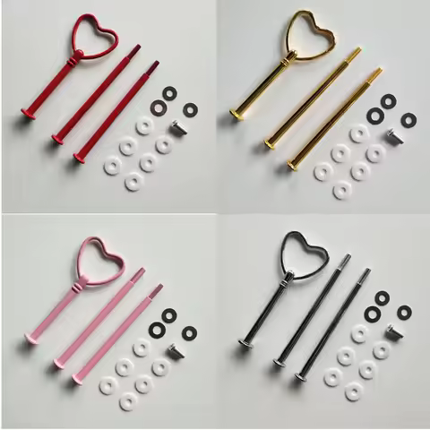 1 Set Cake Plate Stands Multistyle 2/3 Tier Plate Handle Fitting Hardware Rod Tool Cake Plate Stand 