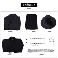 ชุดคอสเพลย์อนิเมะนักล่าปีศาจ Saja Boy Jinu พร้อมวิกผม ชุดวงดนตรีเคป๊อปสไตล์เกาหลี ชุดผู้ชายพร้อมหมวก