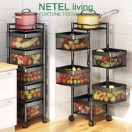 【Best-selling model】~✑[In Stock]NETEL Kitchen Rack Rak Bawang Rotatable Storage Rack Corner Organize