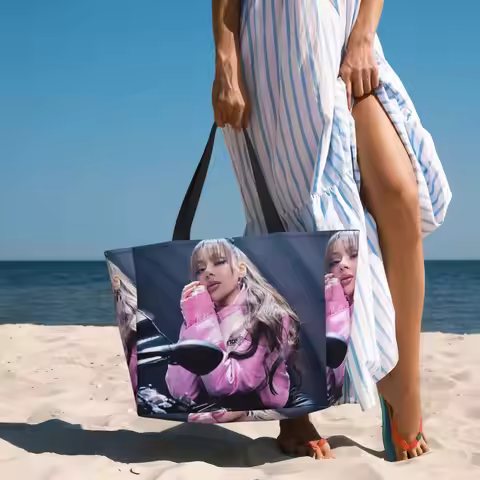 Ayliva Cool Singer Beach Tote Bag Sport Gym Yoga Duffle Large Tote Bag Women Travel Bag Fitness bag