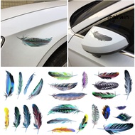 【VIP】1Set Creative Colorful Feather Car Body Sticker Mirror Decorative Decal Decor