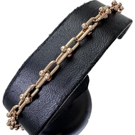 TIFFANY&Co./Tiffany HardWear 微型鏈節手鍊，18K 玫瑰金，9.6 克，19 厘米，女士款 [二手]