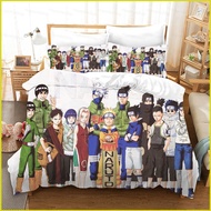 NARUTO 3in1 Bedsheet Set Queen Size Bed Sheet Anime Boruto Uchiha Itachi Sasuke Bedroom Washable