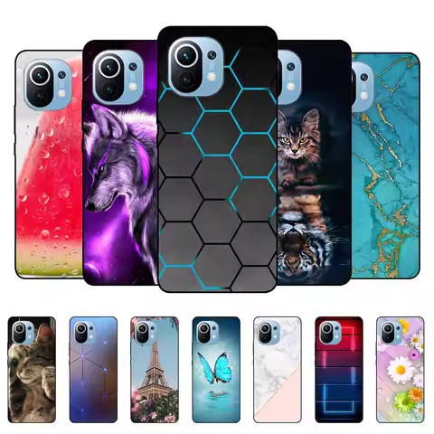 For xiaomi Mi 11 Lite 5G NE 4G / Mi 11i Case Back For Xiaomi Mi11 Lite 5G Phone Cover Silicon 11 Lit