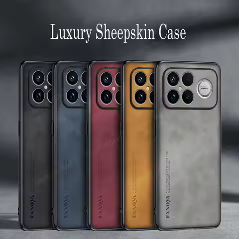Luxury Sheepskin Leather Shockproof Silicone Case For Xiaomi Poco F8 Ultra PocoF8 Pro F8Pro F8Ultra